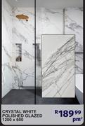 Crystal White Polished Glazed 1200 x 600-Per Sqm