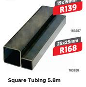 Square Tubing 19 x 19mm 5.8m 163257
