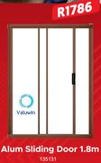 Valuwin Aluminum Sliding Door 1.8m 135131