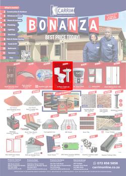 K Carrim Builders Mecca : Bonanza Best Price Today (27 May - 13 June 2022), page 1