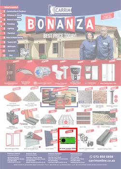 K Carrim Builders Mecca : Bonanza Best Price Today (27 May - 13 June 2022), page 1