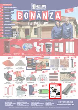 K Carrim Builders Mecca : Bonanza Best Price Today (27 May - 13 June 2022), page 1