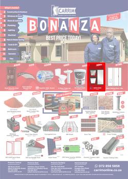 K Carrim Builders Mecca : Bonanza Best Price Today (27 May - 13 June 2022), page 1