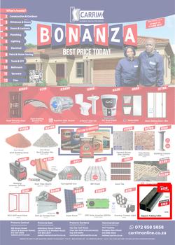 K Carrim Builders Mecca : Bonanza Best Price Today (27 May - 13 June 2022), page 1
