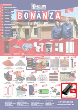 K Carrim Builders Mecca : Bonanza Best Price Today (27 May - 13 June 2022), page 1