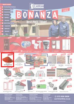K Carrim Builders Mecca : Bonanza Best Price Today (27 May - 13 June 2022), page 1