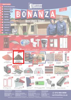 K Carrim Builders Mecca : Bonanza Best Price Today (27 May - 13 June 2022), page 1
