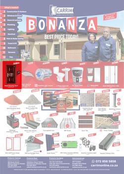 K Carrim Builders Mecca : Bonanza Best Price Today (27 May - 13 June 2022), page 1