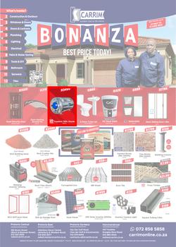 K Carrim Builders Mecca : Bonanza Best Price Today (27 May - 13 June 2022), page 1