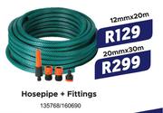 Ingco Hosepipe + Fittings 20mm x 30m