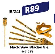 Ingco Hack Saw Blades 5's Pack (18/24t)