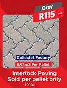 Interlock Paving Grey-Per Sqm