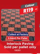 Interlock Paving Colour-Per Sqm