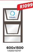 Valuwin Aluminium Window 600 x 1500