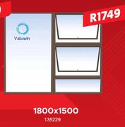 Valuwin Aluminium Window 1800 x 1500