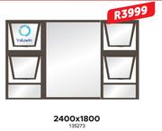 Valuwin Aluminium Window 2400 x 1800