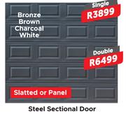 Steel Sectional Door Slatted Or Panel Single