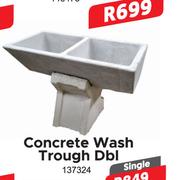 Concrete Wash Trough Dbl