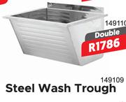 Steel Wash Trough Single