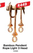 Bamboo Pendant Riope Light 3 Head
