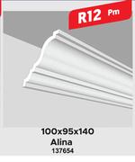 Ceiling Cornices Alina (8m Per Pack)-100 x 95 x 140 Per m