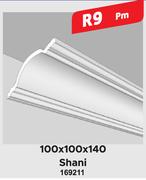 Ceiling Cornices Shani (8m Per Pack)-100 x 100 x 140 Per m