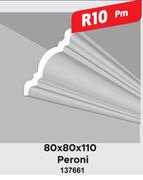 Ceiling Cornices Peroni (8m Per Pack)-80 x 80 x 110 Per m