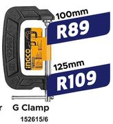 Ingco G Clamp 125mm