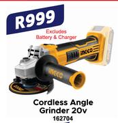 Ingco Cordless Angle Grinder 20V