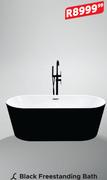 Soft Collection Black Freestanding Bath