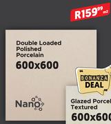 Nano Double Loaded Polished Porcelain 600 x 600- Per sqm