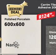 Nano Bonanza Deal Polished Porcelain 600 x 600- Per sqm