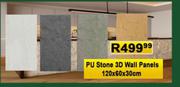PU Stone 3D Wall Panels 120 x 60 x 30cm