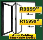 Alum. Folding Stackable Doors 2.4m 3 Panel