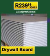 Drywall Board 2.7 x 1200 x 12.5mm 35015