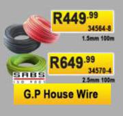 G.P House Wire 2.5mm x 100m 3450-4