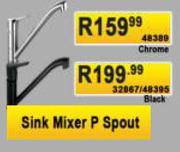 P Spout Sink Mixer (Chrome) 48389