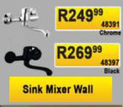 Wall Sink Mixer (Black) 48397