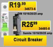 Samite 10/16/20/25 Amp Circuit Breaker 34495-8