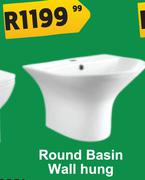 Round Basin Wall Hung Type