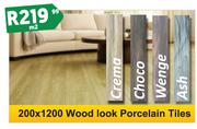 Wood Look Porcelain Tiles 200 x 1200-Per m2