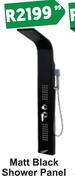 Matt Black Shower Panel