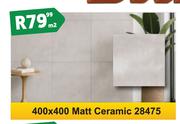 Matt Ceramic Tiles 400 x 400 28475-Per m2
