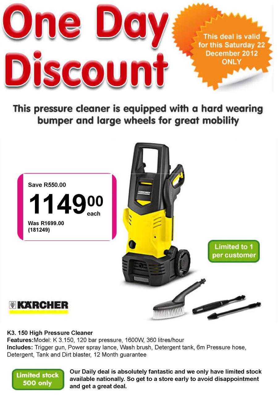 High pressure shop washer makro