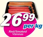 Red/Smoked Viennas-Per Kg