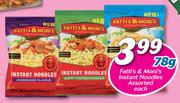 Fatti's & Moni's Instant Noodles Assorted-78g Each