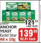 Anchor Yeast Gld Star-48 x 10g