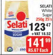 Selati White Sugar-25 x 250g