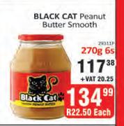 Black Cat Peanut Butter Smooth-6 x 270g 