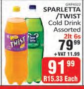 Sparletta/Twist Cold Drink Assorted-6 x 2L